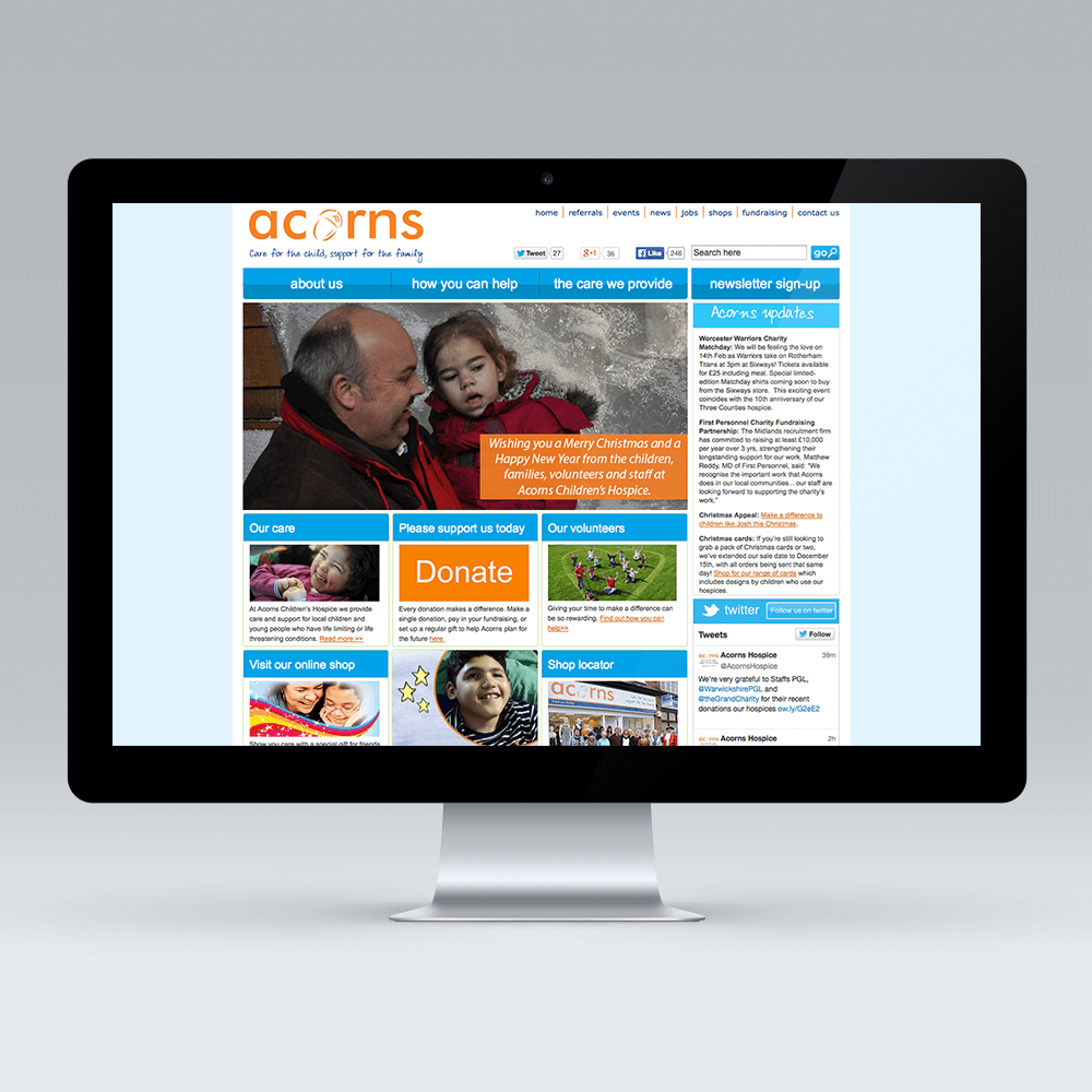 Acorns Bespoke Joomla Design