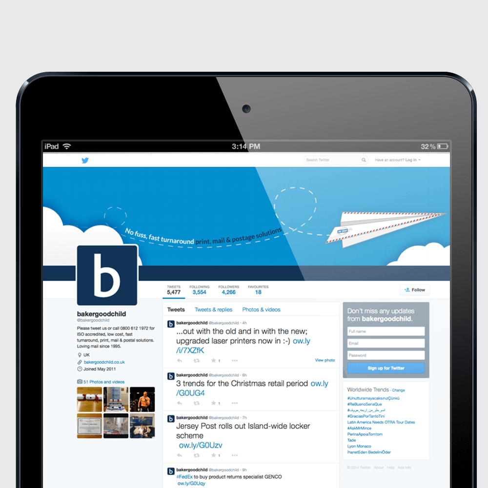 Baker Goodchild social media marketing by Opace