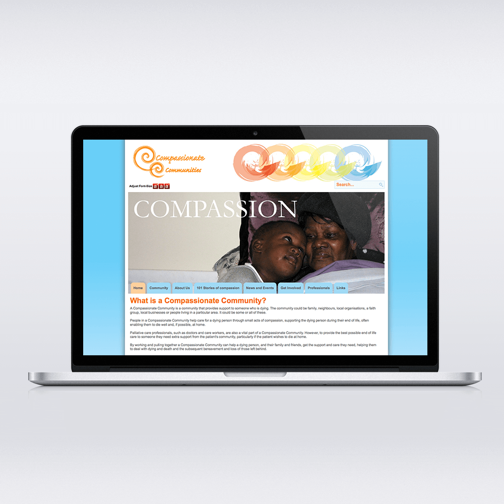 Compassionate Communities Bespoke Joomla Design
