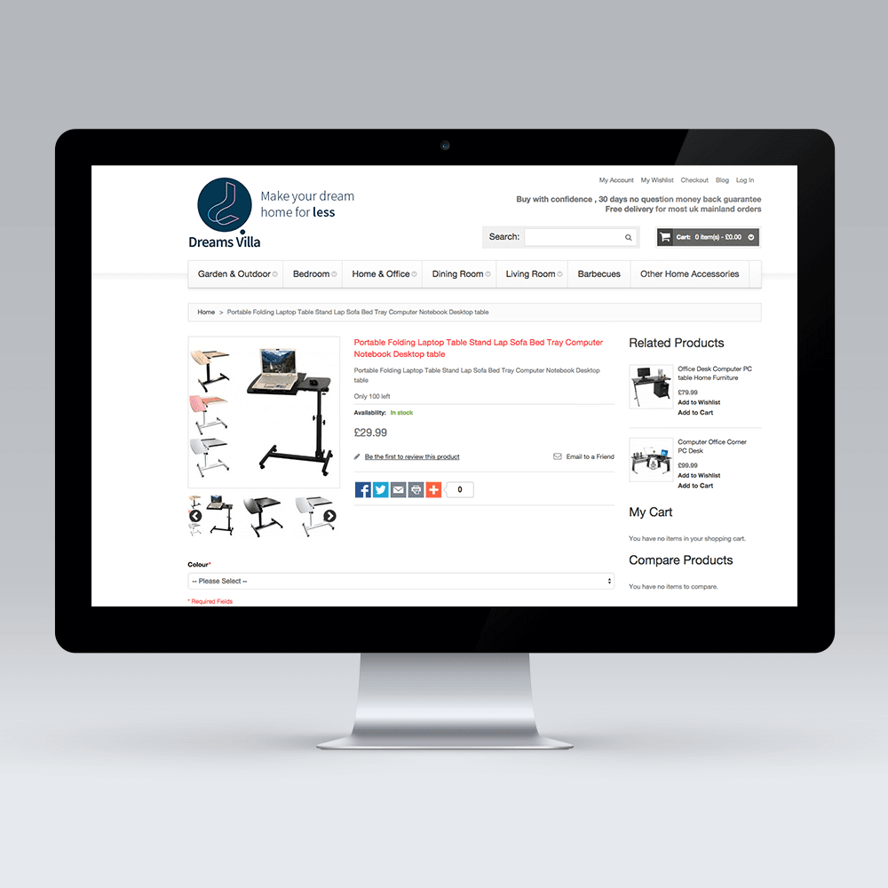 Dreams Villa Magento Product Page