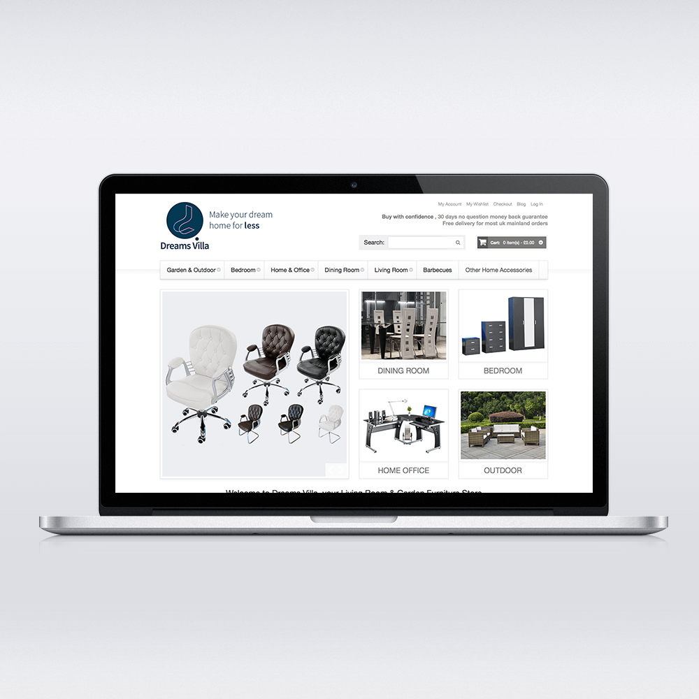 Dreams Villa Desktop Design