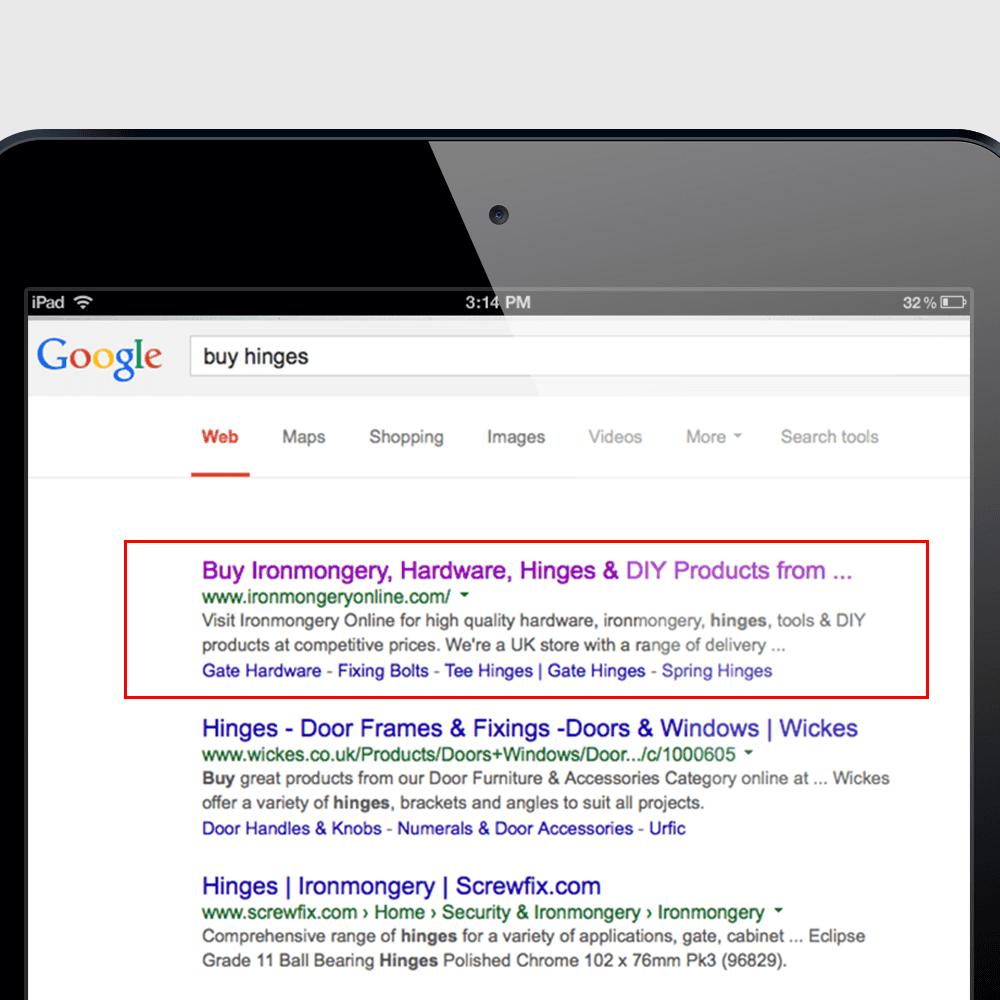 Ironmongery Online SEO