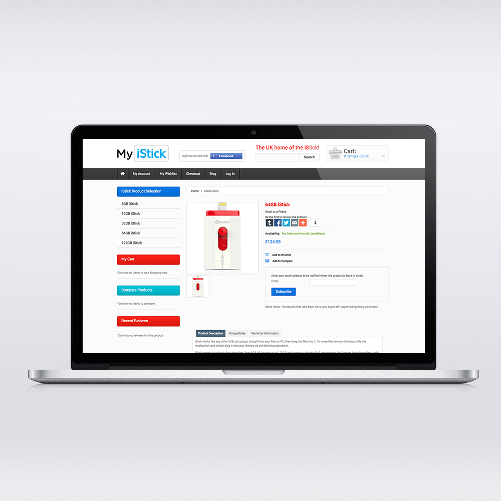 MyiStick web design
