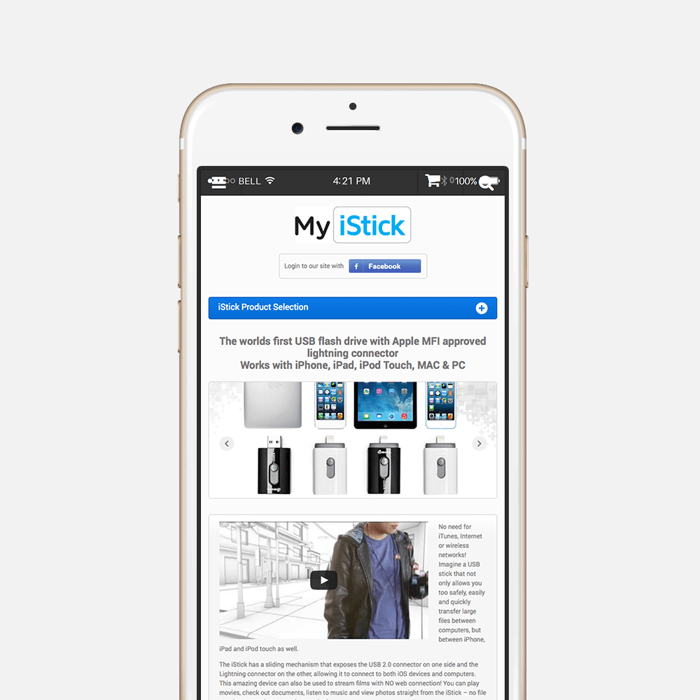 MyiStick mobile design