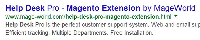 search result example without rich snippets
