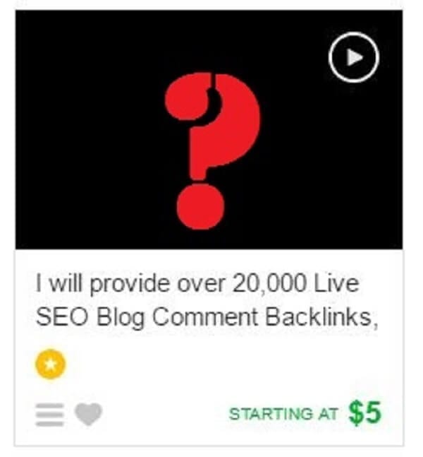 Buying Backlinks on fiverr