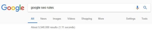What are google SEO rules