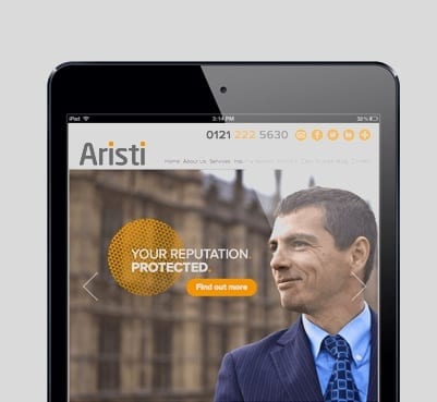 Aristi bespoke web design