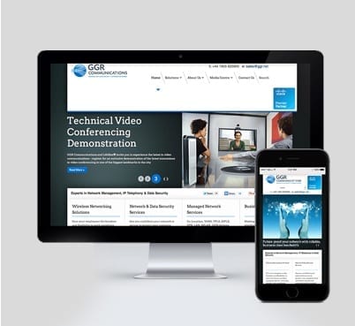 GGR Communications web mobile design