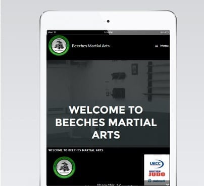 Beeches Martial Arts Mobile Design