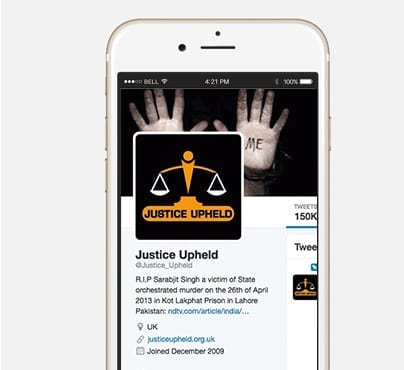 Justice upheld mobile view