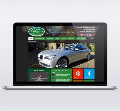 Field chauffeur services web design