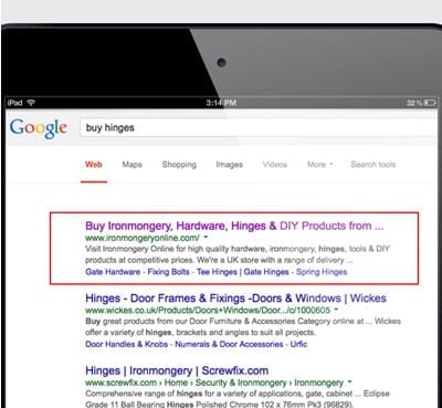 Ironmongery Online SEO