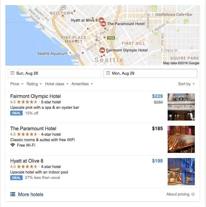 Google Maps and My Business results