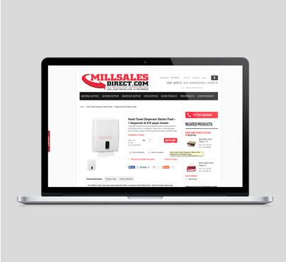Mill Sales Direct Magento Design - Product page