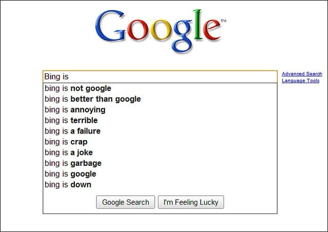 Google vs bing for seo