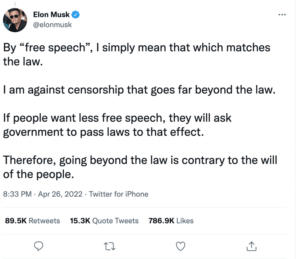 Musk on Twitter and free speech