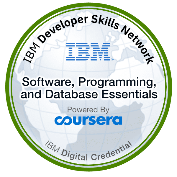 Ibm software, programming, and database essentials certified